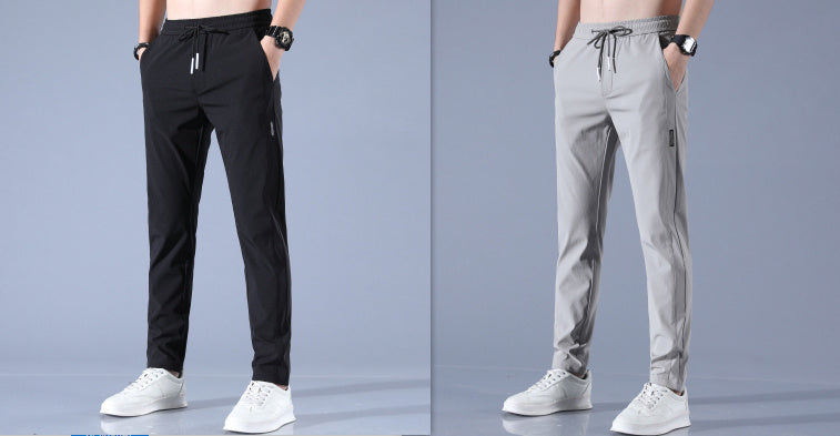 John – Atmungsaktive gerade Sporthose aus Sommer-Eis-Seide für Herren