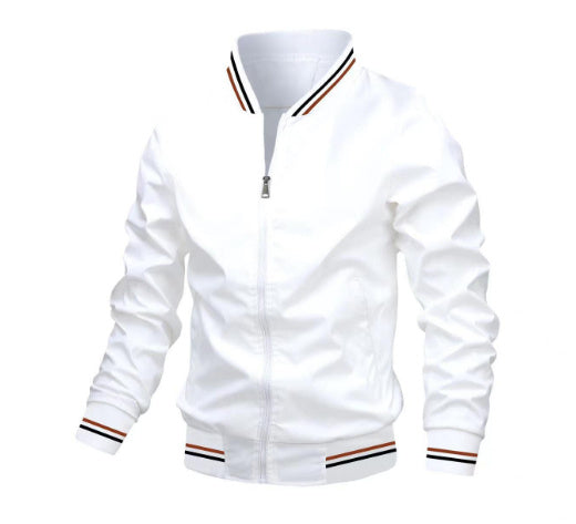 Herren Bomberjacke Freizeit & Sport – Stylische Übergangsjacke mit Streifenkragen