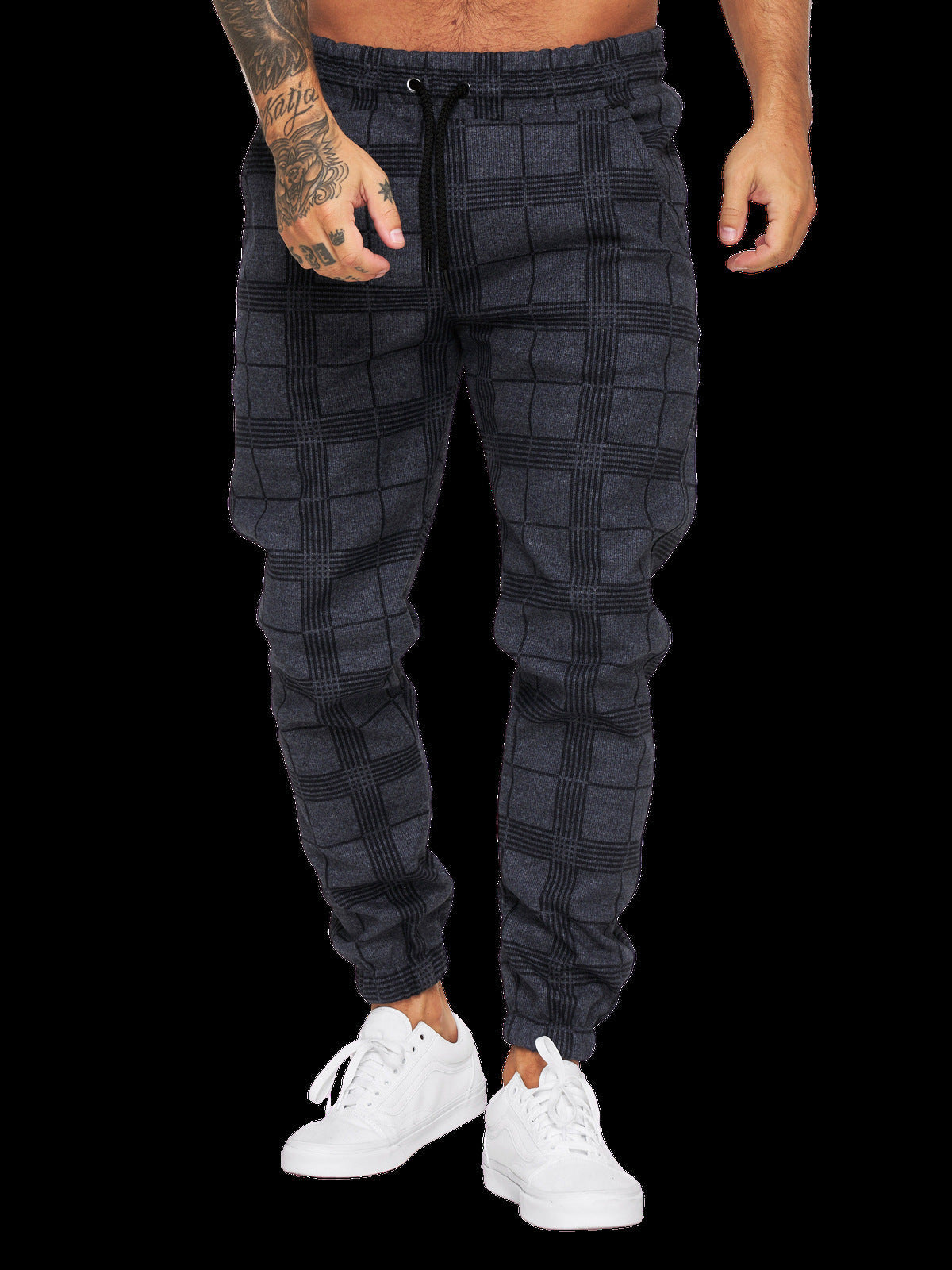 Frank – Karierte 3D Digitaldruck Freizeit-Hosen