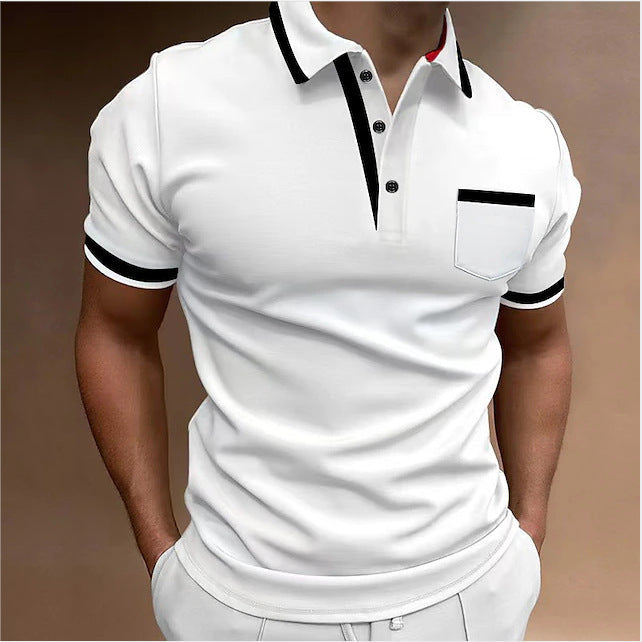 Herren Slim Fit Polohemd – Elegantes Freizeitshirt mit Kragen und Brusttasche, Kurzarm
