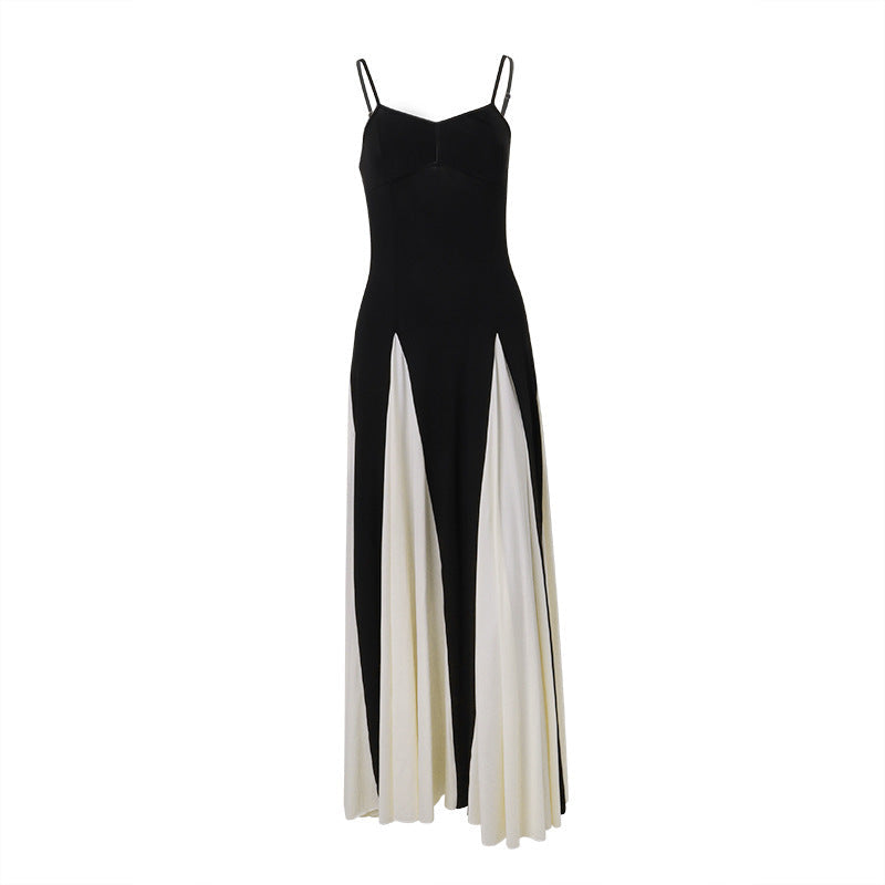 Victoria – Kleid mit Farbkontrast und Trägern