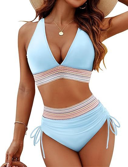 Catherine – Hoch geschnittener Damen-Bikini mit Spalt-Design