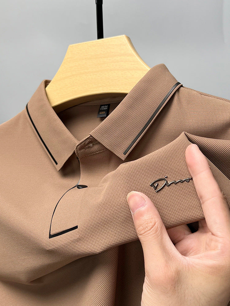 Charlie – Sommer-Polohemd mit kurzen Ärmeln aus Ice Silk