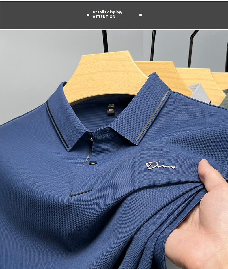 Charlie – Sommer-Polohemd mit kurzen Ärmeln aus Ice Silk