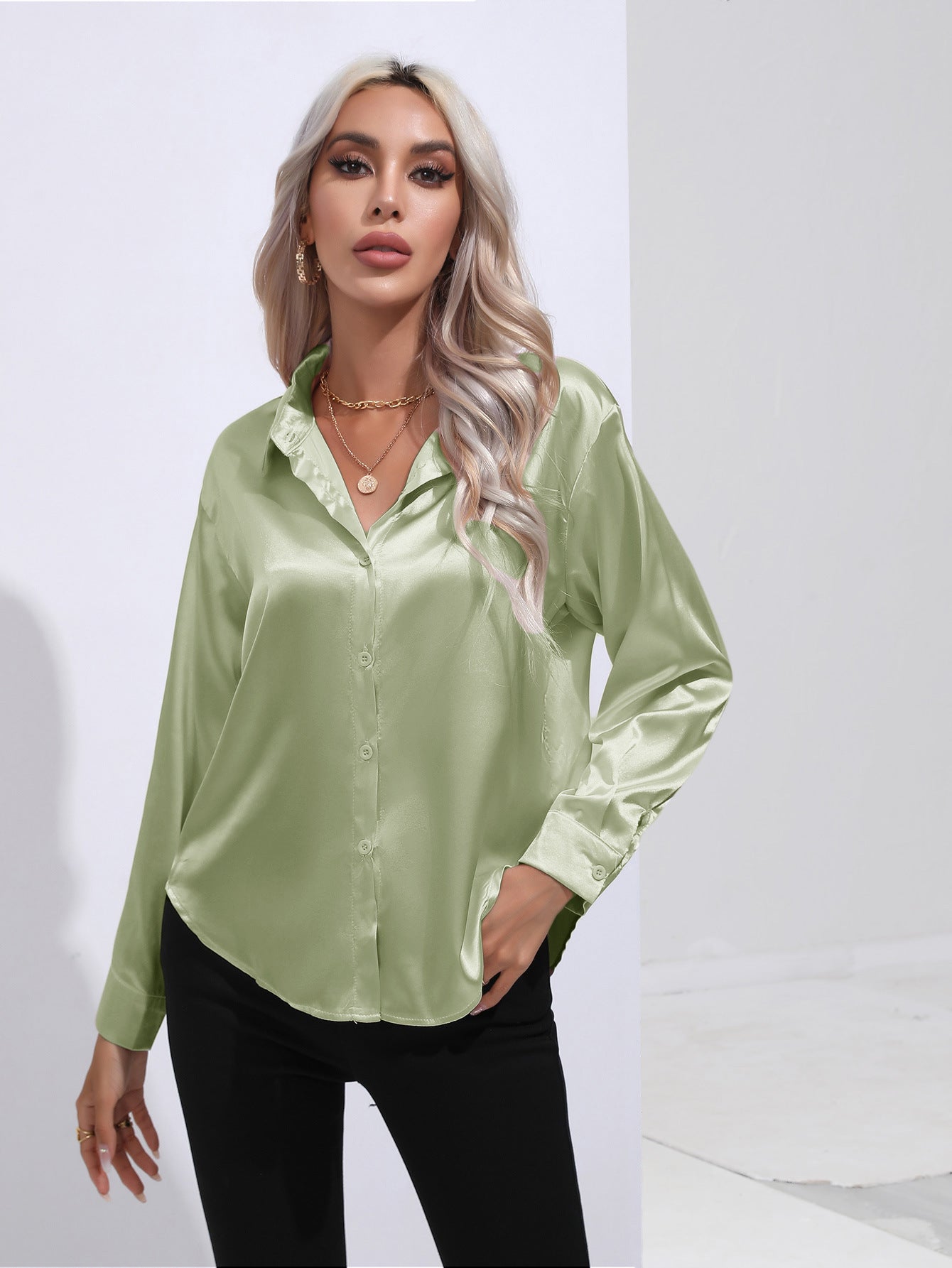 Pamela – Satin Hemd für Damen