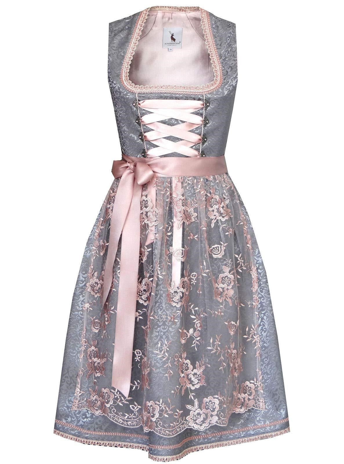 Damen Trachtenkleid Dirndl im Retro-Stil – Oktoberfest Outfit für Volksfeste und besondere Anlässe