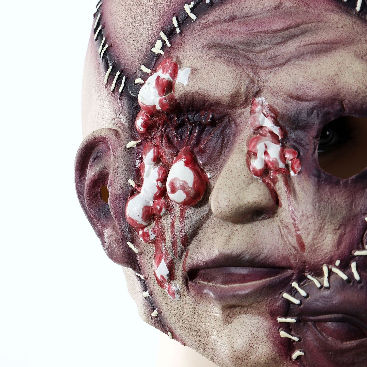 Halloween Dreifach-Gesicht Horror Latexmaske für Erwachsene – Schaurige Kostümmaske für Party & Gruseldeko