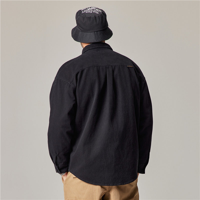 Ken – Retro Herrenhemd aus schwerem Baumwollstoff