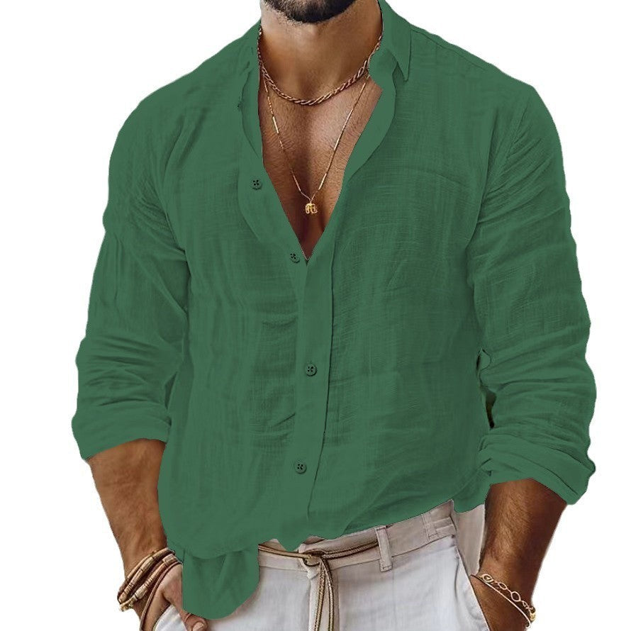 Bobby – Herrenhemd aus Baumwoll-Leinen im Casual-Stil
