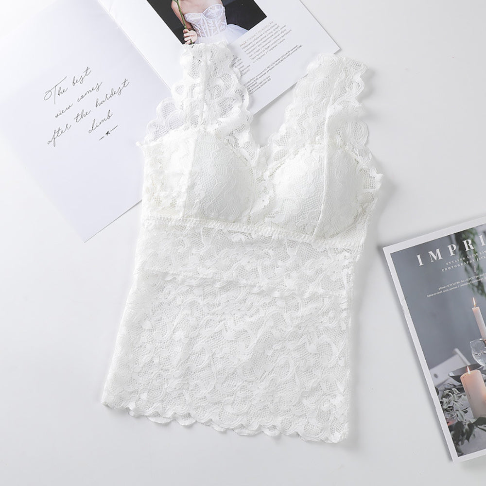 Carol – Damen Tube Top mit Spitze und Brustpolster