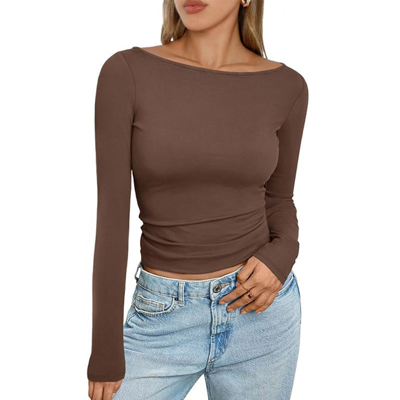 Lisa – Slim Fit Langarm-T-Shirt mit Rundhalsausschnitt