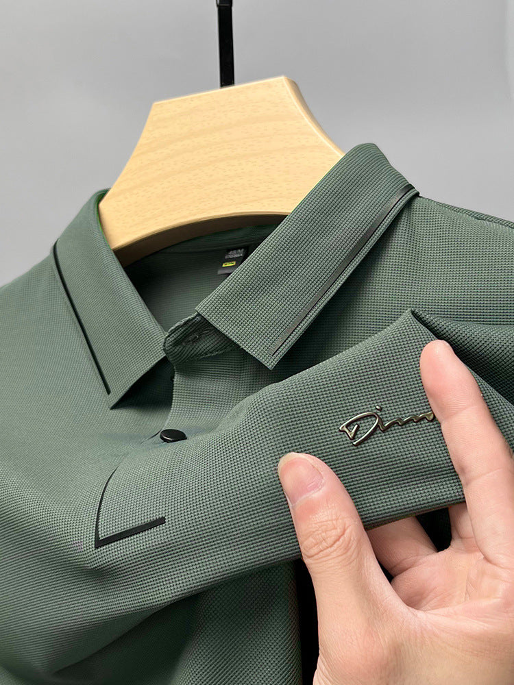 Charlie – Sommer-Polohemd mit kurzen Ärmeln aus Ice Silk