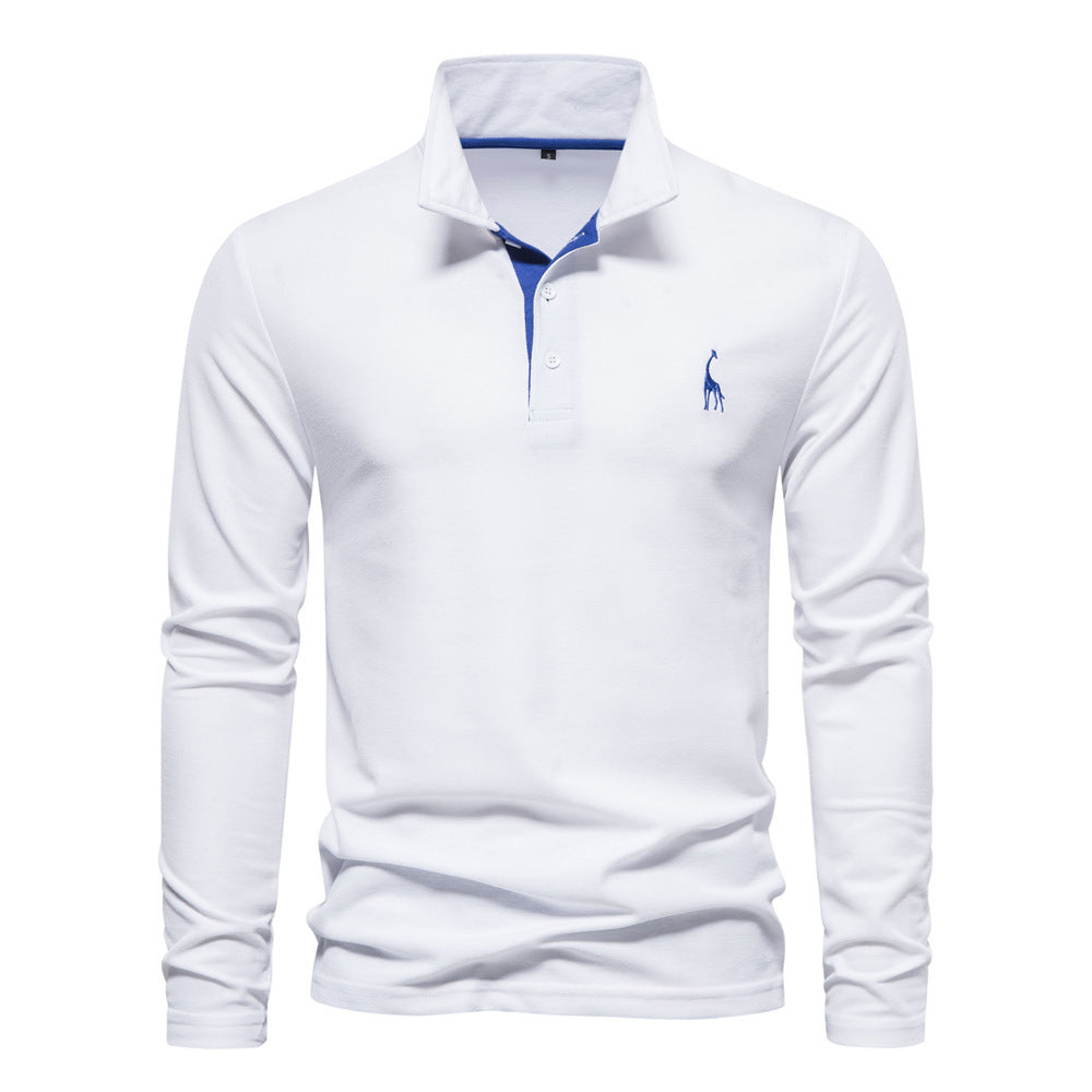 Herren Langarm Poloshirt Klassisch Modern Business & Freizeit