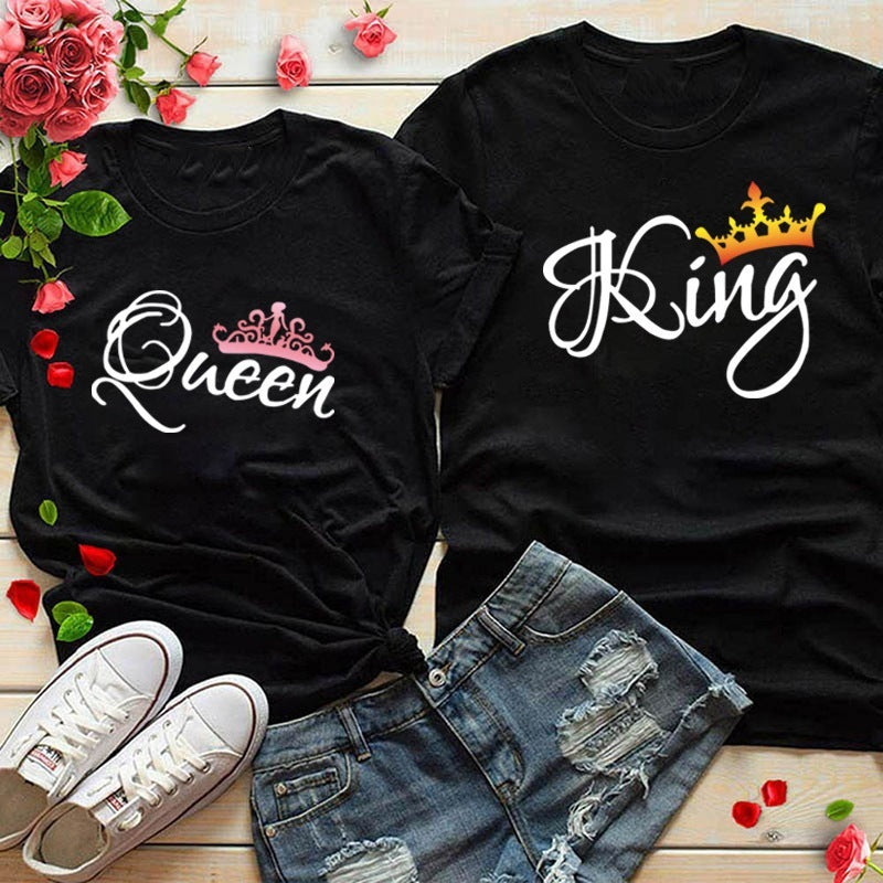 Ian – Lockeres T-Shirt mit Krone-Print