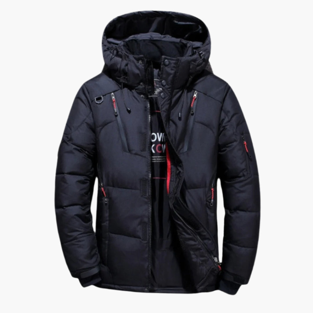 Herren Daunenjacke Winter Steppjacke mit Kapuze – Modisch & Wärmend für Alltag und Outdoor