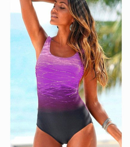 Ruby – Vintage Einteiler Schwimmanzug für Damen mit hohem Ausschnitt und Bandagen