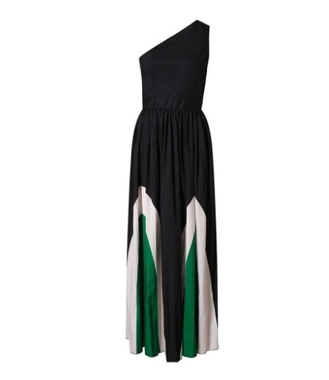 Rachael – Maxikleid ohne Träger mit kontrastierenden Farben