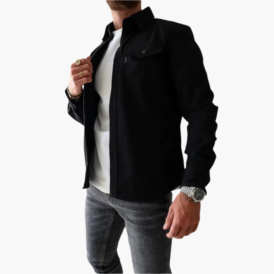 Herren Overshirt Jacke – Modernes Button-Through Design, Vielseitiger Stil für Freizeit und Business