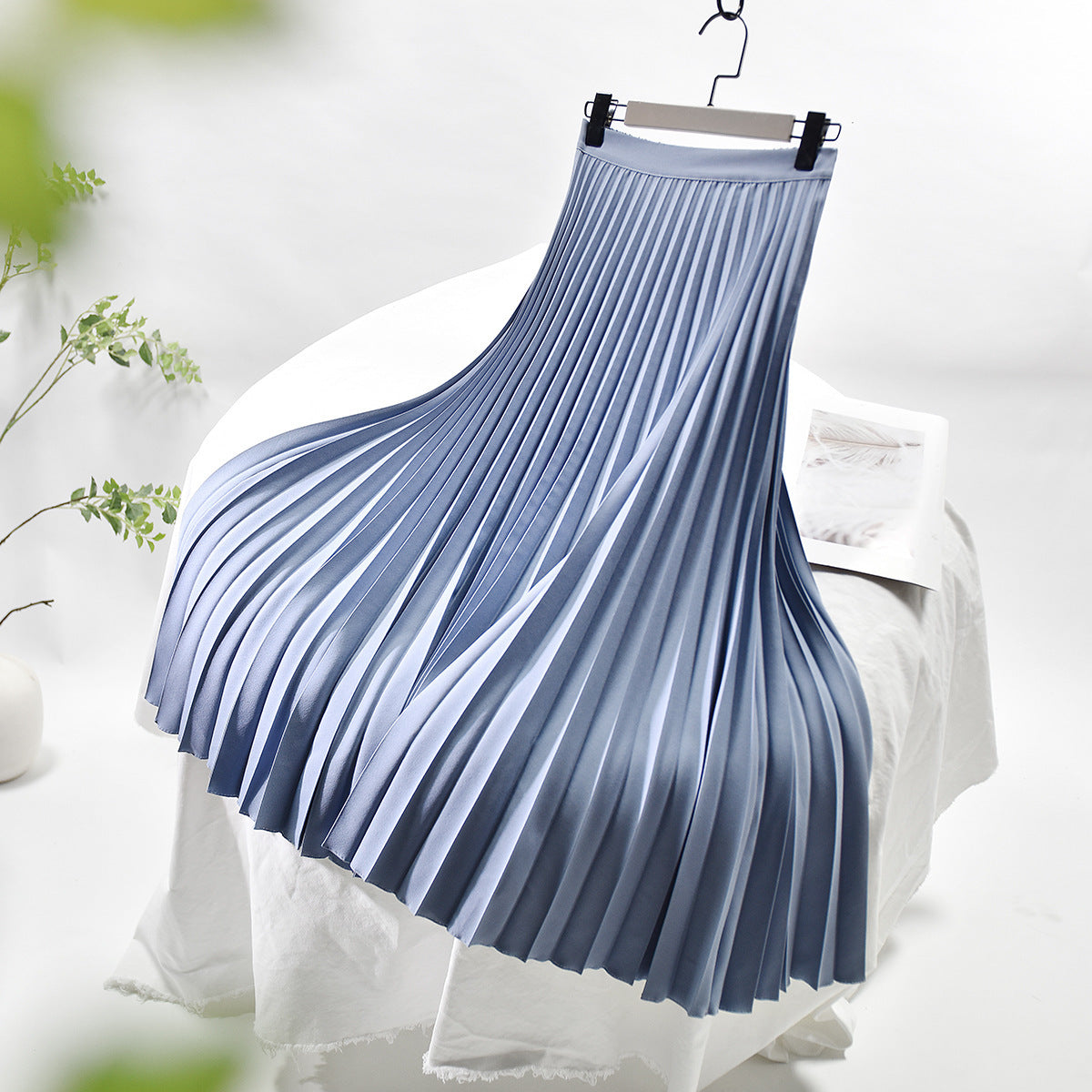 Sarah – Schmaler Hochtaillierter Plissierter Rock für Damen