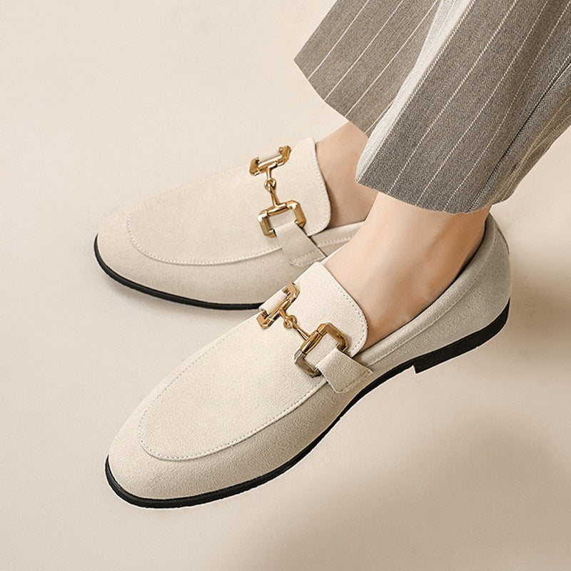 Herren Mokassin-Loafer mit Metallverzierung – Elegante Business- und Freizeit-Slipper