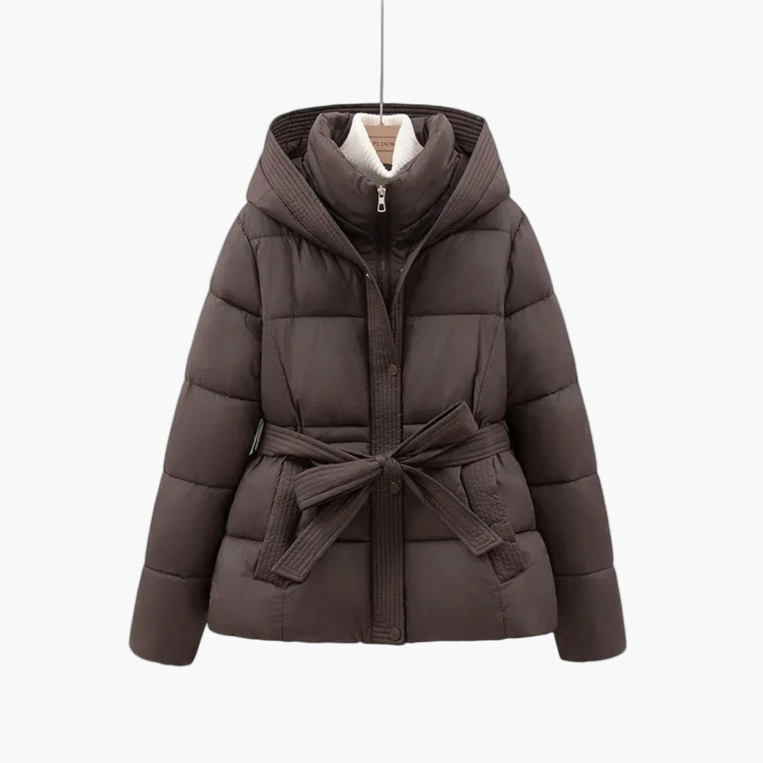 Damen Winter Parka mit Gürtel – Modischer Steppmantel für kalte Tage