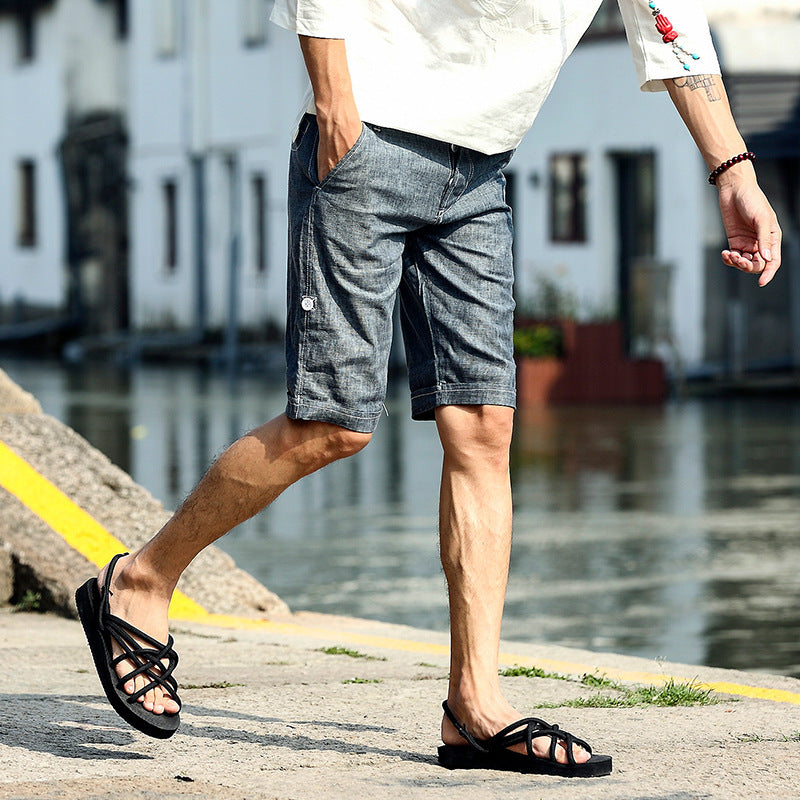 Mick – Lockere Leinen Shorts für Herren