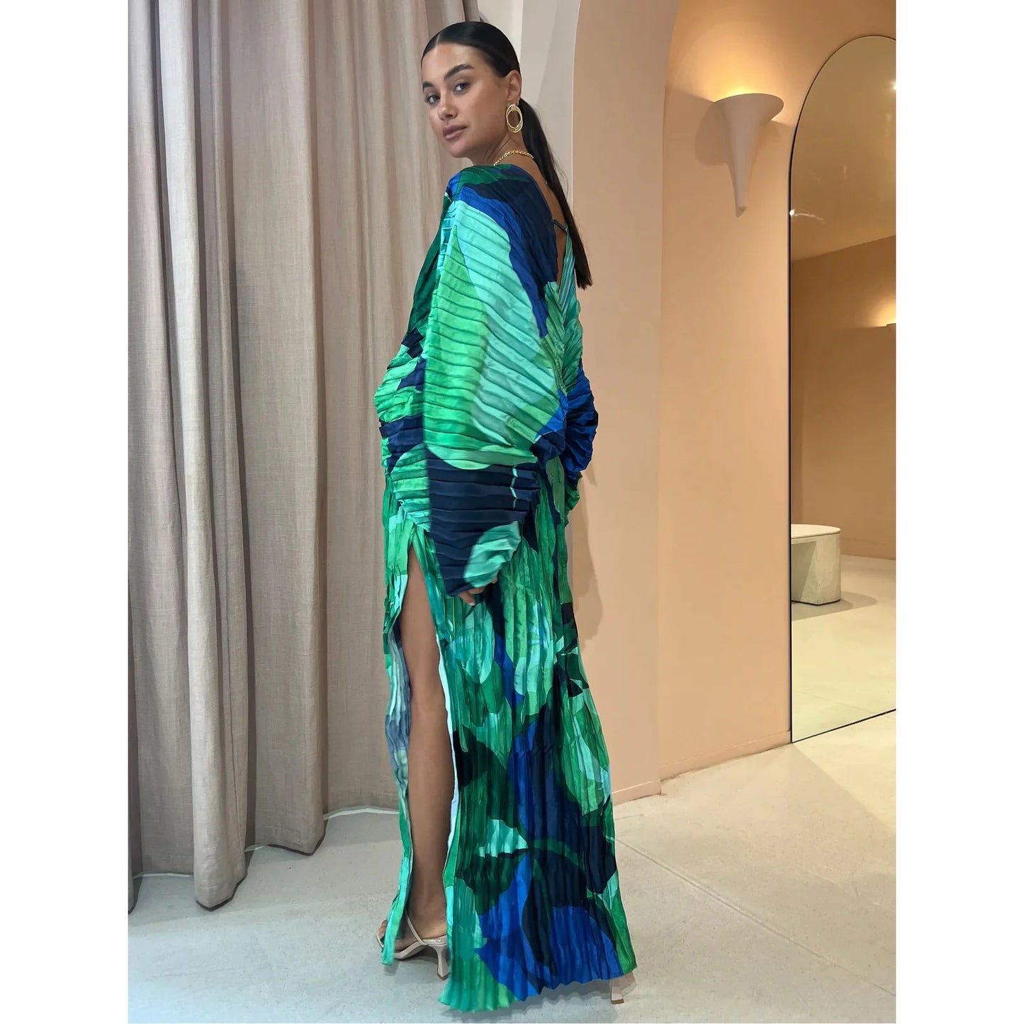 Nicola – Faltendes lässiges Urlaubs Kleid für Damen
