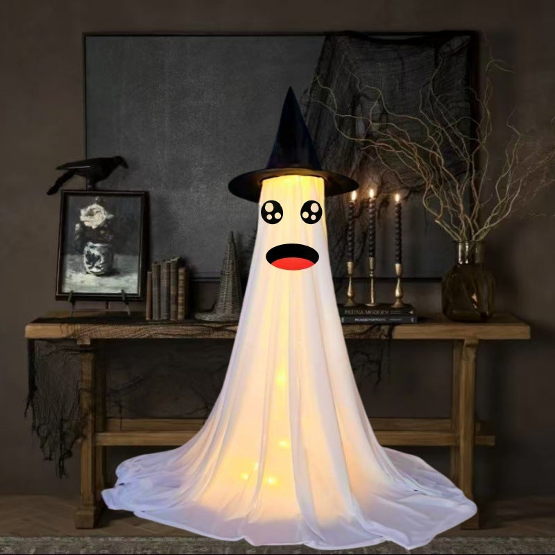 Halloween Deko Geister Figuren mit LED – Lustige & Gruselige Halloween Dekoration für Party & Zuhause