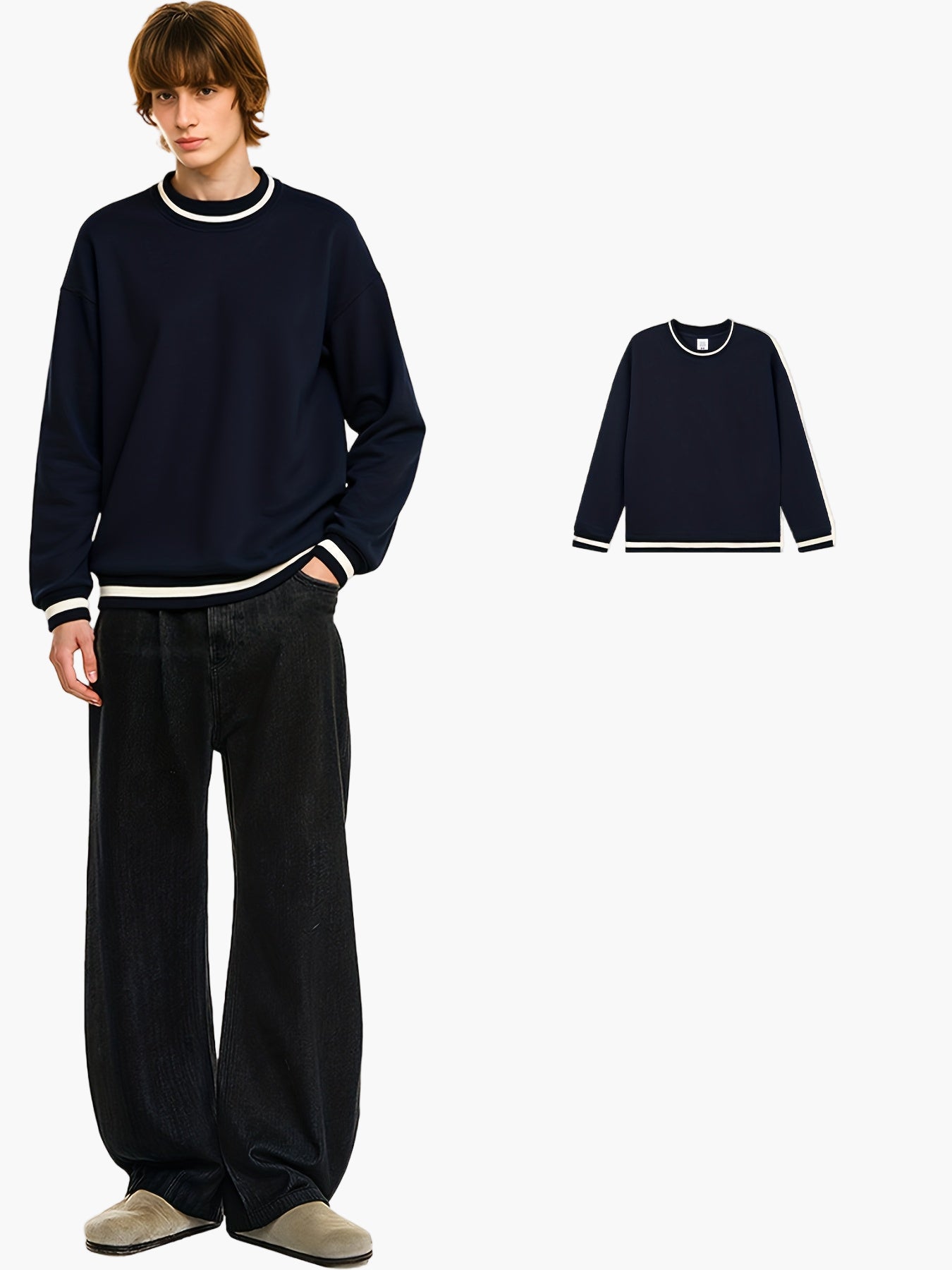 Herren Pullover im Casual Stil mit Rundhalsausschnitt – Perfekt für Freizeit und Ausgehen