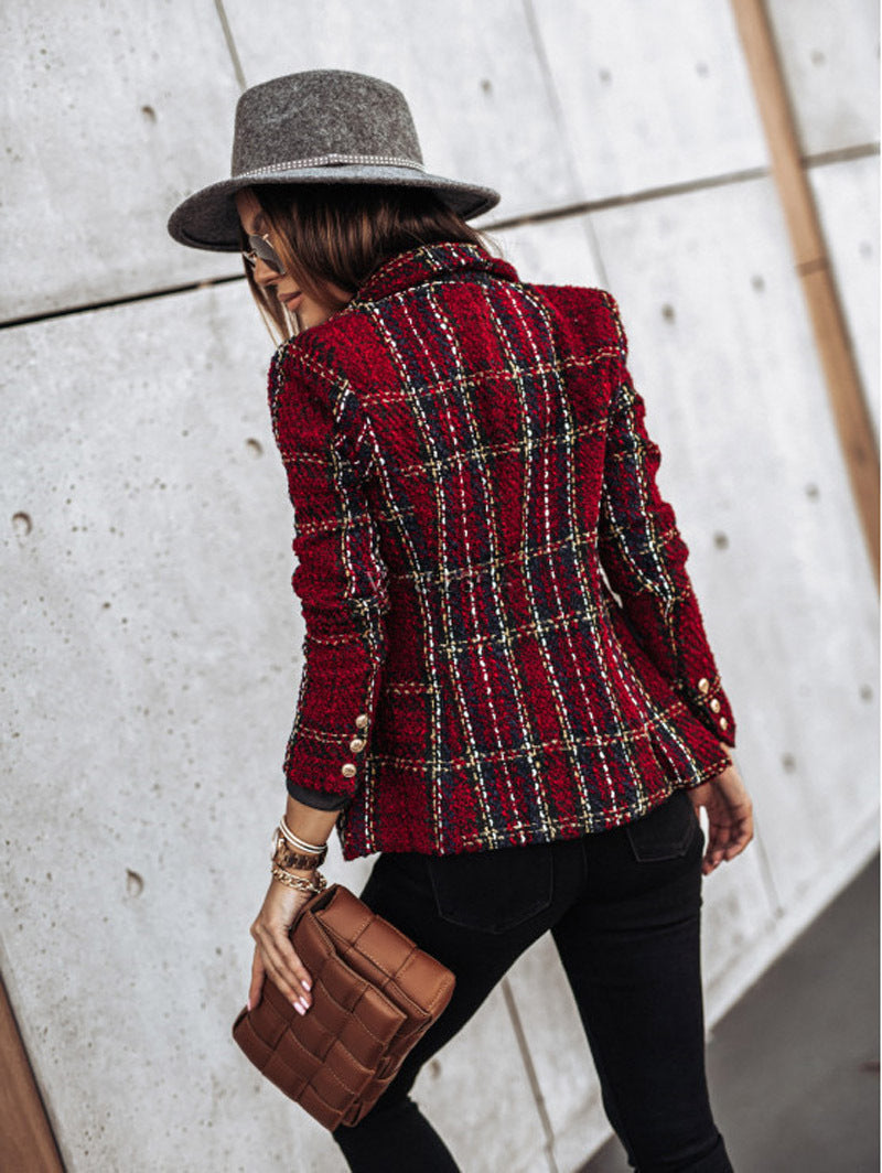 Oscar – Schmal geschnittener Blazer mit Karo-Muster