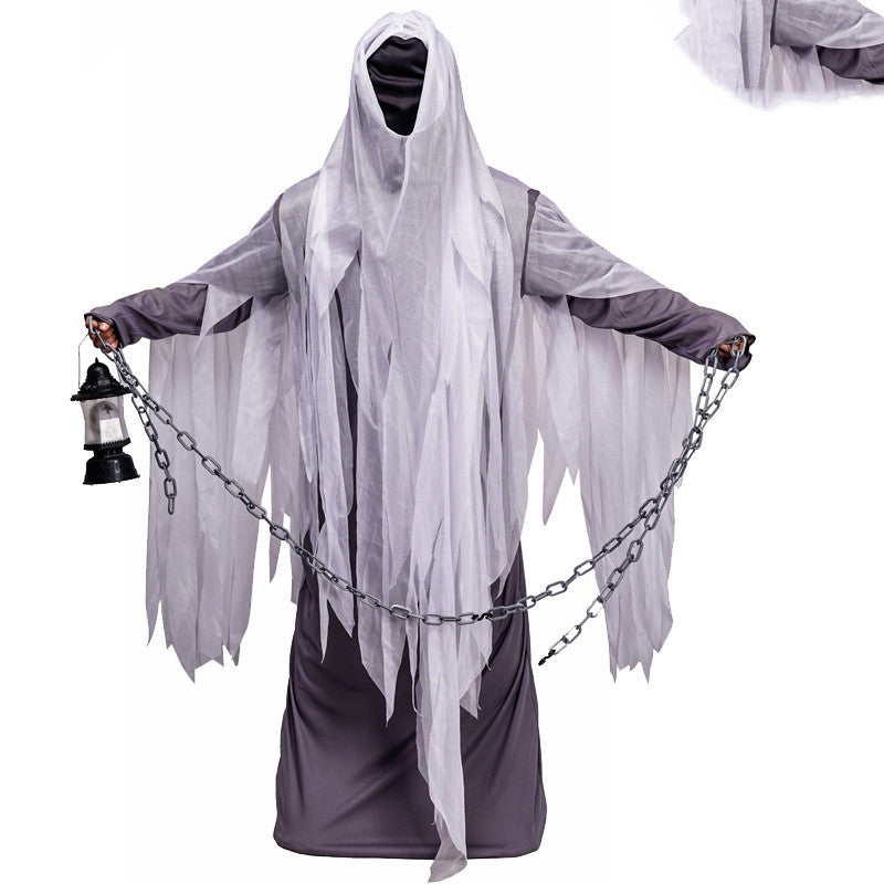 Halloween Geisterkostüm für Erwachsene – Spukiges Herren Kostüm für Halloween Party & Dekoration
