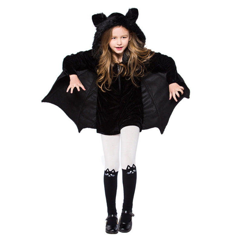Kinder Halloween Fledermaus Kostüm – Unisex Verkleidung für Halloween-Partys & Trick-or-Treat