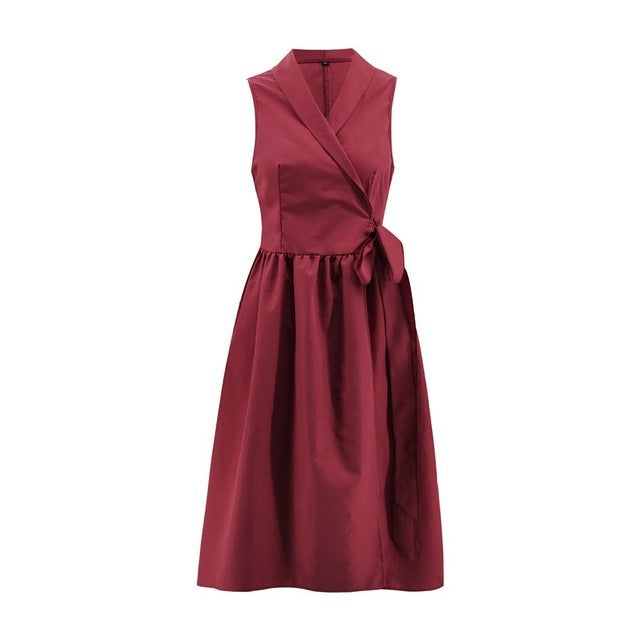 Jean – Midi Kleid Casual Ärmellos mit Gürtel