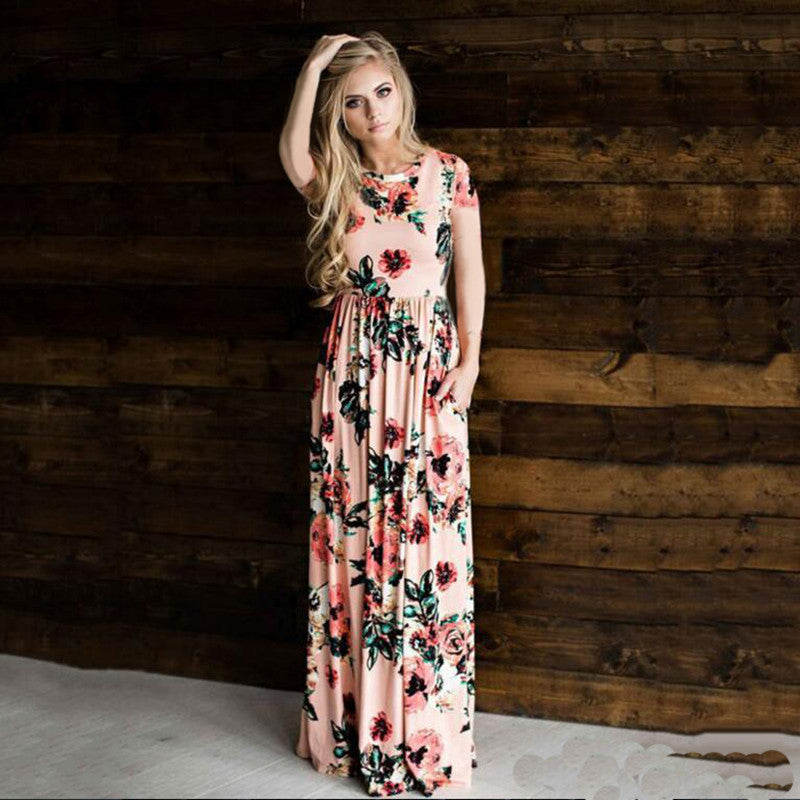 Rebecca – Boho Maxikleid mit Blumenmuster