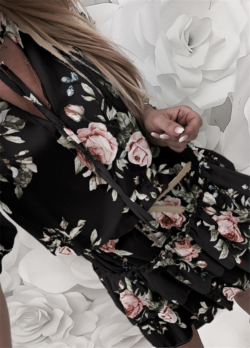 Angela – Boho Sommerkleid mit Blumenprint