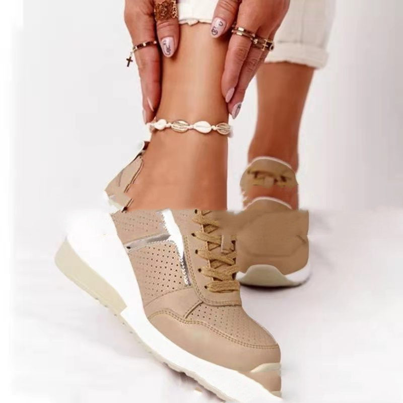 Damen Sneaker mit Keilabsatz – Modische Freizeitschuhe mit Komfort und erhöhter Sohle