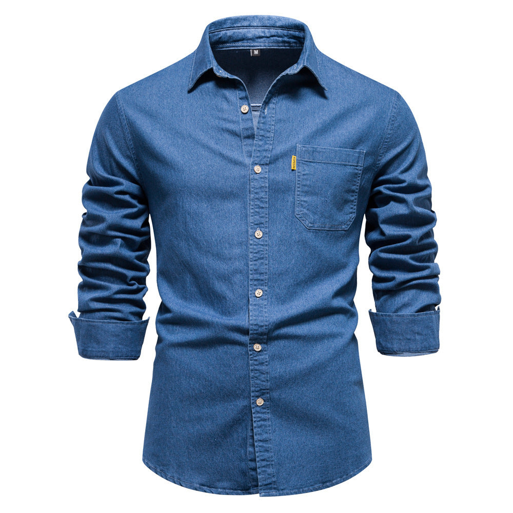 Keith – Modisches lässiges Denim Hemd ohne Bügeln