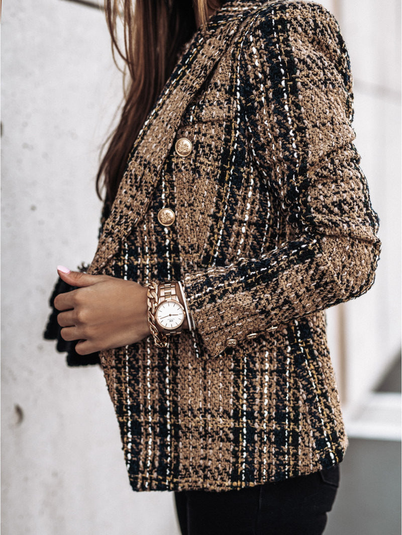 Oscar – Schmal geschnittener Blazer mit Karo-Muster