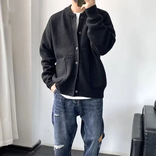 Herren Strickjacke mit Knopfleiste – Lässiger Style für Alltag und Freizeit