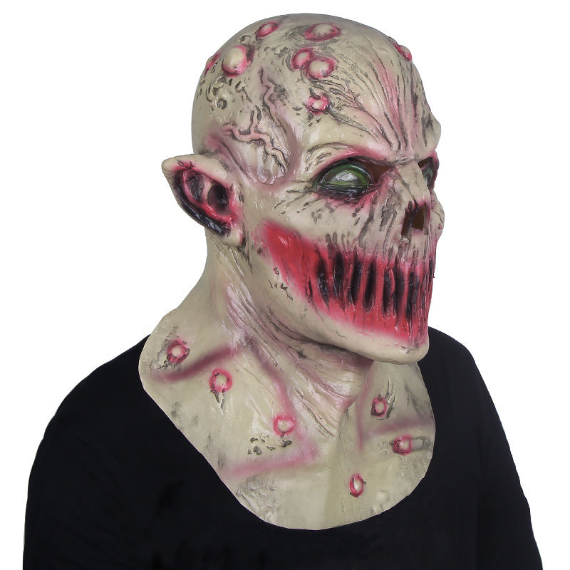 Halloween Unisex Latex Maske – Gruselige 'Deadly Silence' Party Vampir Maske für Erwachsene