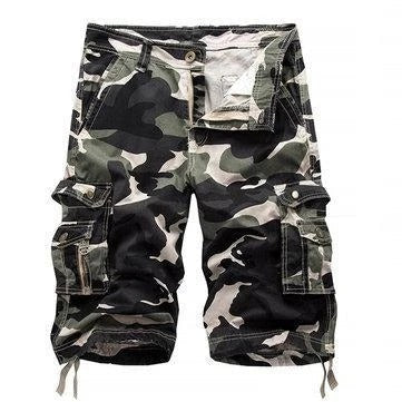 Robin – Camo Bedruckte Knielange Cargo-Shorts