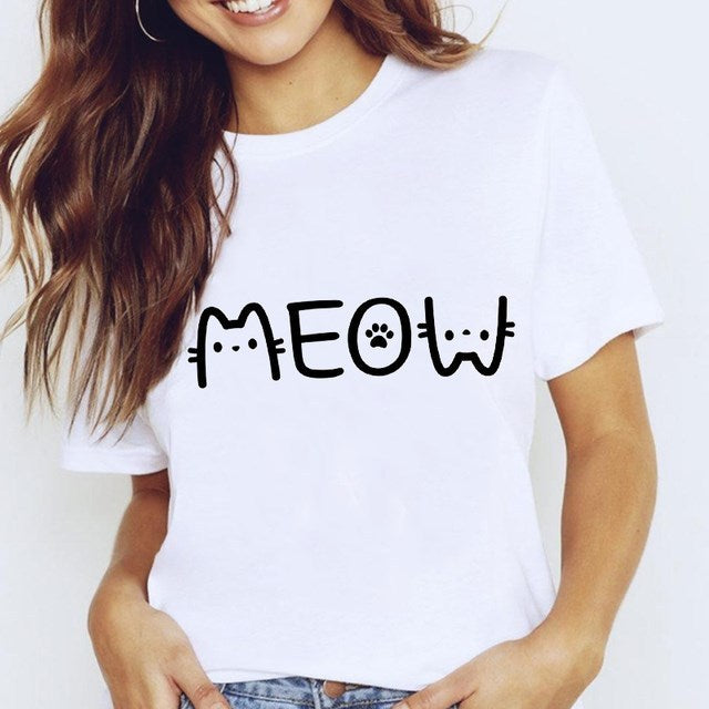 Helen – Weißes Harajuku T-Shirt mit Sternenprint