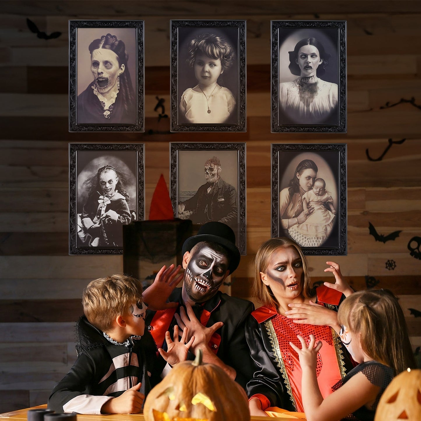 Halloween Lentikular-Bildrahmen Set – Gruselige Verwandlungs-Porträts für Dekoration & Spuk-Atmosphäre