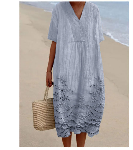 Nicola – Vielseitiges Lässiges Damenkleid aus Baumwolle