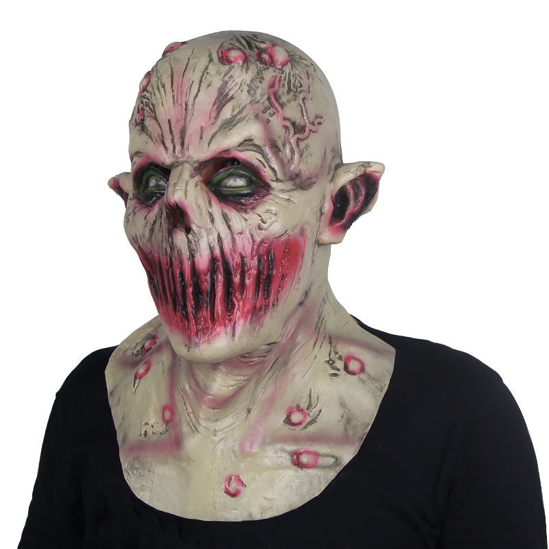 Halloween Unisex Latex Maske – Gruselige 'Deadly Silence' Party Vampir Maske für Erwachsene