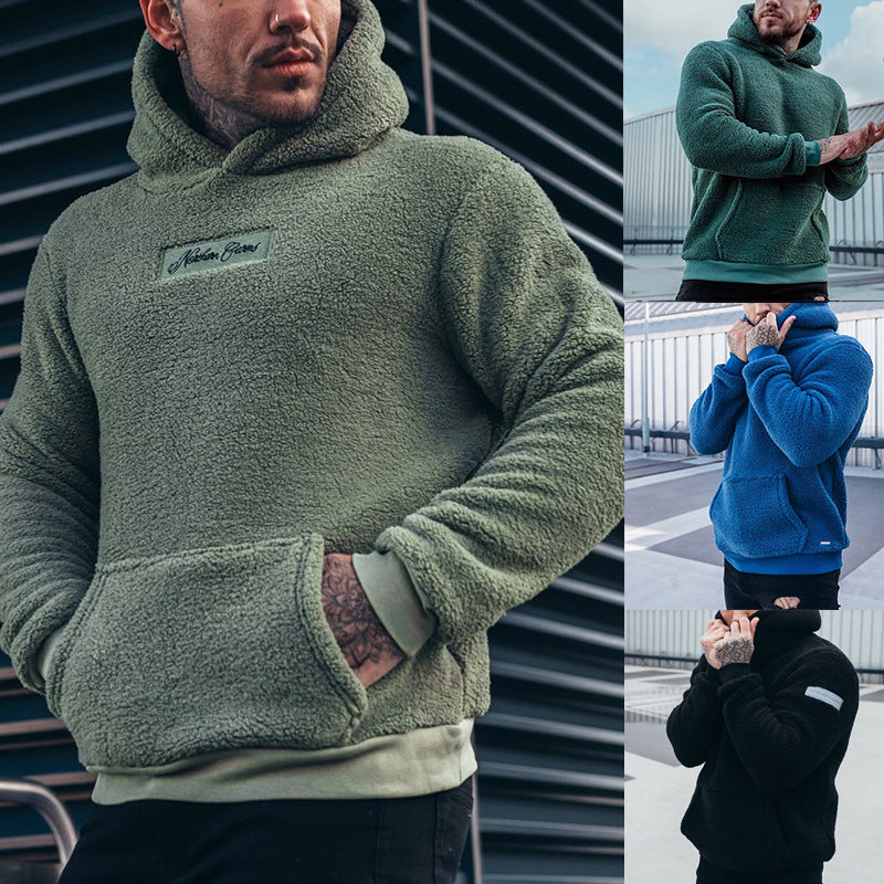 Herren Kapuzenpullover Plüsch Hoodie – Kuschelig, Modern & Bequem für Alltag und Freizeit
