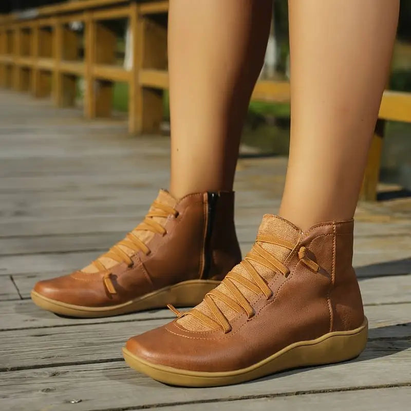 Damen Komfort-Stiefelette für Alltag und Freizeit – Modische und Bequeme Herbst-/Winter-Schuhe