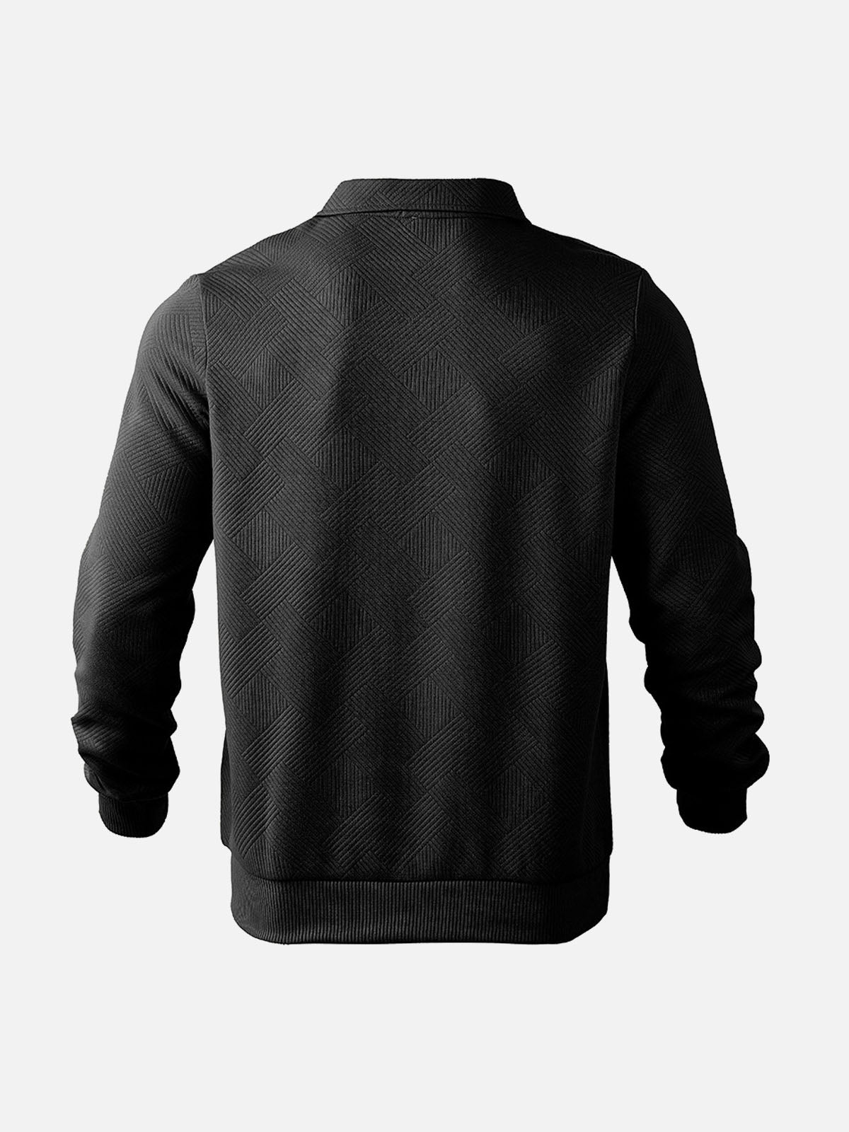 Herren Pullover Halbreißverschluss Modernes Strukturmuster – Smart Casual & Büro