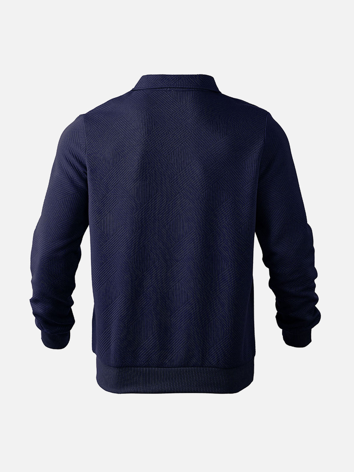 Herren Pullover Halbreißverschluss Modernes Strukturmuster – Smart Casual & Büro