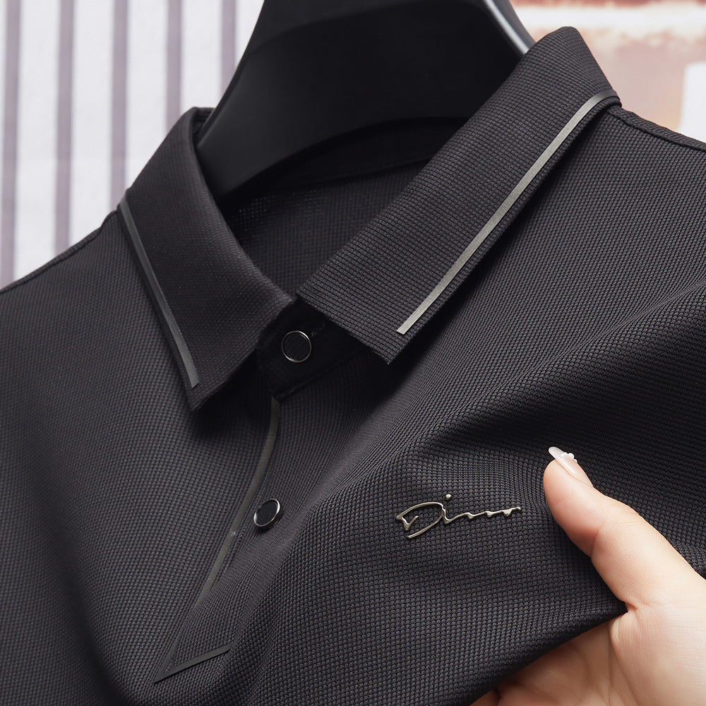 Charlie – Sommer-Polohemd mit kurzen Ärmeln aus Ice Silk